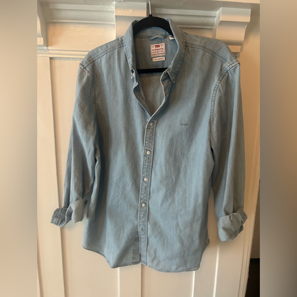 Levi's Denim Light Blue Casual Button Down Shirt